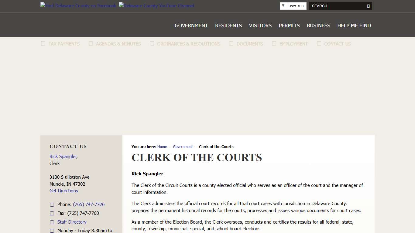 Delaware County, IN / Clerk of the Courts
