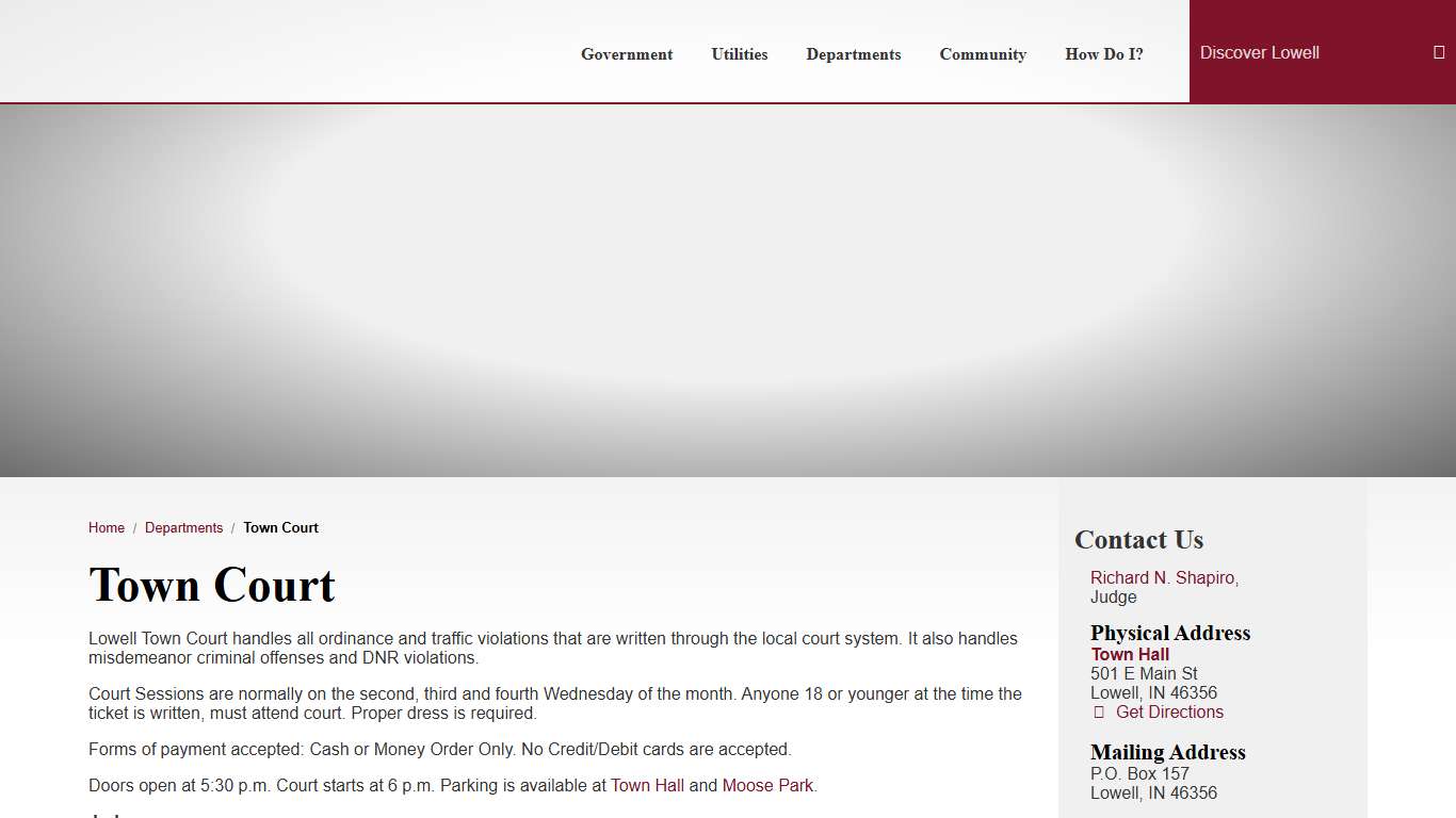 Town Court / Lowell, Indiana