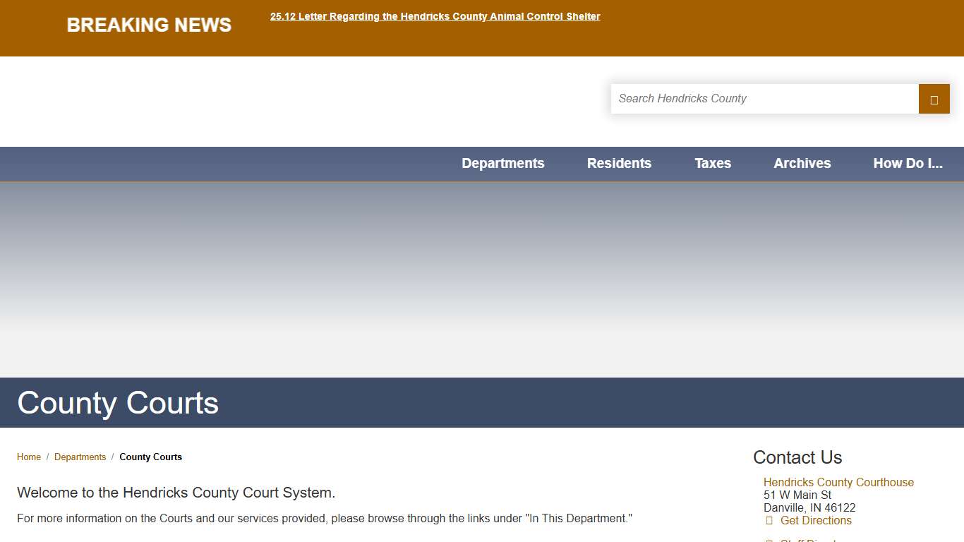 County Courts / Hendricks County, Indiana